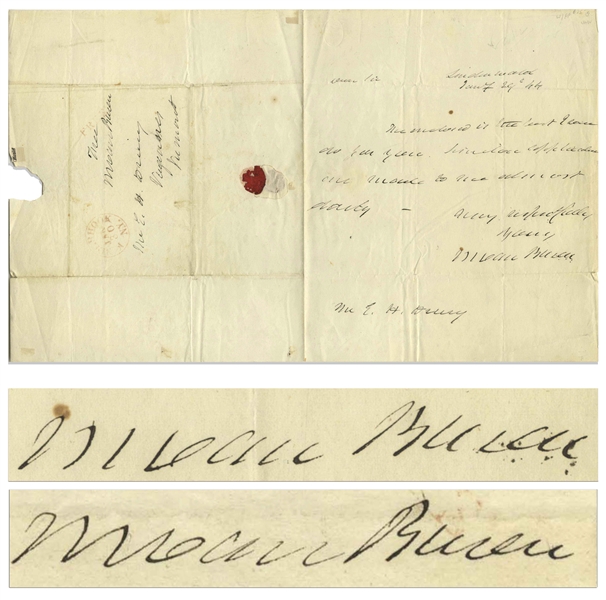 Martin Van Buren Autograph Letter Signed & Free Franked Signature